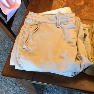 6 Pairs of hollister khaki shorts